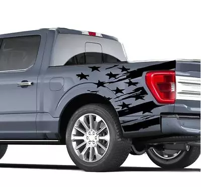 Graphics Vinyl American Flag Car Sticker Kit For FORD F-150 Trunk Box Bed Decals • $59.99