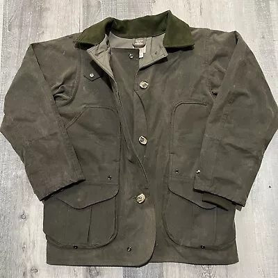 VTG Filson Sty:20032 Green Waxed Canvas  Heavy Field Hunting Chore Duster Jacket • $265