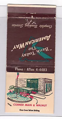 Vintage Matchcover  American National Bank & Trust Co.  Muncie Indiana • $1.95