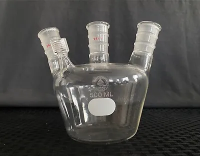 Ace Glass 500mL 24/40 Joint European Style 4-Neck Flask With Single #7 Ace-Thred • $119.99