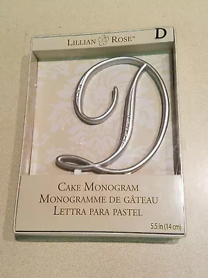 Cake Topper Wedding Lillian Rose Rhinestone Monogram Letter D Silver (NEW) • $7.95