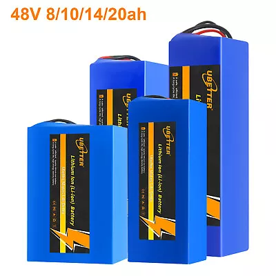 48V 8AH/10AH/14AH/20AH Ebike Lithium Battery With 2A Charger • $139.99