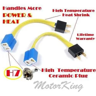 For H7 Male-Female Wiring Harness Connector Plug Adapter Socket Headlight HC01 • $10.80