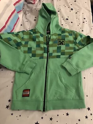 Minecraft Creeper Hoodie. Green 9-10 Years • £10