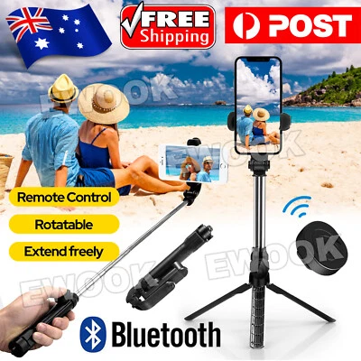 $12.95 • Buy Bluetooth Extendable Selfie Stick Handheld Tripod Remote 360° For IPhone Samsung