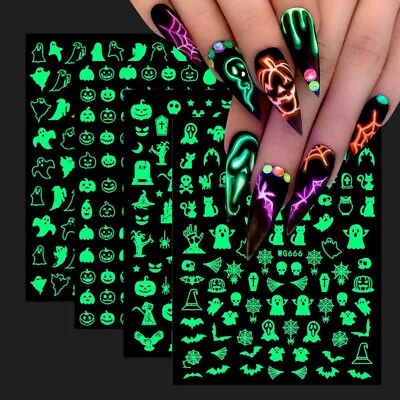 Nail Art 3D Decals Stickers Christmas Halloween Skull DIY Decoration Manicure • $1.47