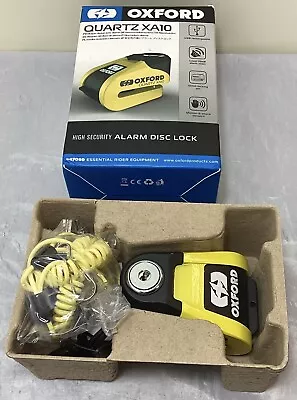 Oxford Quartz XA10 Alarm Disc Lock In Yellow & Black • £44.99