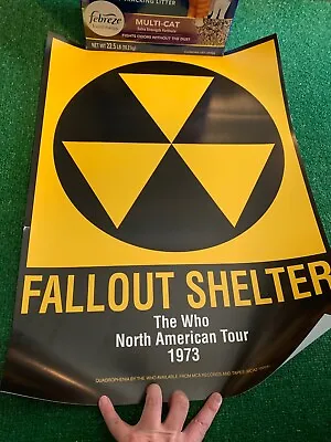 THE WHO Fallout Shelter US 1973 North American Tour Promo POSTER Quadrophenia LP • $299