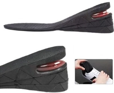 Solette Alzatacco Regolabili - +3, +5, +7 Cm, Plantare Componibile, Nero, Per Postura