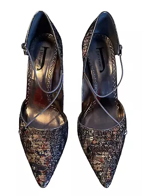 J Renee Alexa JJ Womens Pointed Toe Shoes Size 9M 4  Heels Multicolor • $30.99