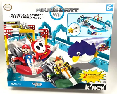 K'nex Super Mario Kart Wii Mario Bowser Ice Race Building Set 38189 Nintendo NIB • $71.20