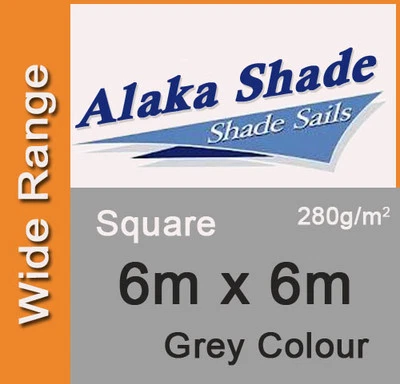 Extra Heavy Duty Shade Sail Gray Grey Square 6m X 6m 6x6m 6 By 6 6 X 6m 6x6 • $288.10