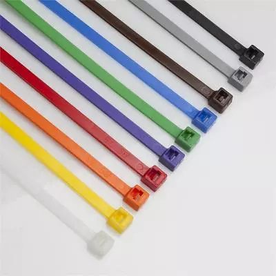 1000 COLORED 8  Inch Long 40# Pound NYLON Cable Ties Zip Ty Tie Wraps • $83.66