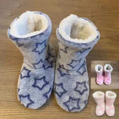 £8.89 • Buy Ladies Slippers Womens Boots Ankle Indoor Winter Warm Fur Booties UK Size 2.5-8