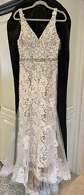 Prom  Dress Lace White Size 6 • $160
