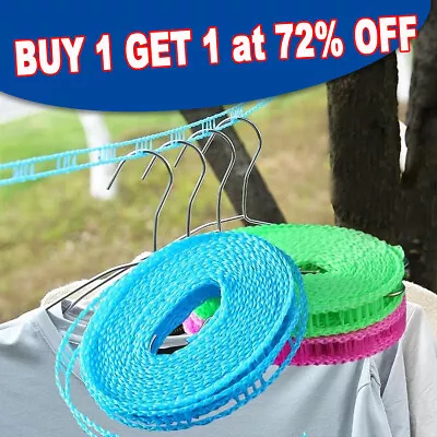 £2.68 • Buy Outdoor Windproof Non-Slip Clothesline Rope Travel Washing Drying Camping Line