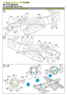 Metallic Details MDM4808 1/48 B-17G. Masks (Revell/Monogram) • $13.94