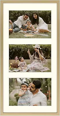  7X14 Picture Frame - For Three 4X6 Photos Aluminum Metal Molding - Three Open • $26.85