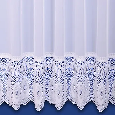 Lillian Base Lace Net Curtains All Sizes Drop (20  - 90 ) *sold By The Metre • £3.95