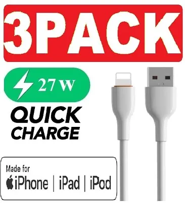 Fast Charger Sync USB Cable For Apple IPhone 5 6 7 8 X XS XR 11 12 13 Pro IPad • £3.50