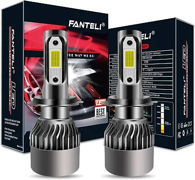 FANTELI H7 4300K Warm White LED Headlight Bulbs • $23.75