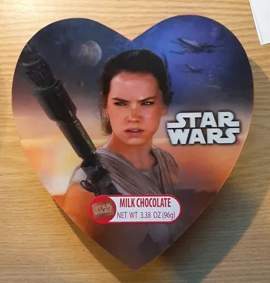 Star Wars Heart Shaped Chocolates Box 3d Image Of Rey Jedi Skywalker Valentines • $16.84