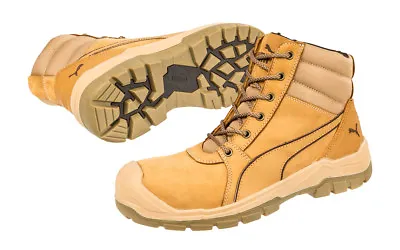 $199.94 • Buy Puma Tornado Wheat 630787 Work Boots Safety Work Shoes Premium Nubuck Leather