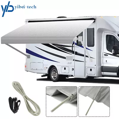 RV Awning Fabric Replacement Weatherproof Vinyl Canopy 9'-20' Outdoor For Camper • $97