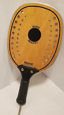 Vintage Metal Edge Classic BY MARCRAFT PADDLE RACQUET USA Made BLACK BEAUTY  • $19.96