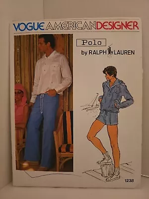 Vintage Vogue American Designer Pattern Ralph Lauren 1238 Uncut Size 40 FF Men's • $9.99