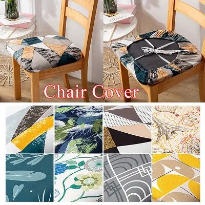 $8.79 • Buy Stretch Dining Chair Seat Covers Removable Seat Cushion Slipcovers Protector 