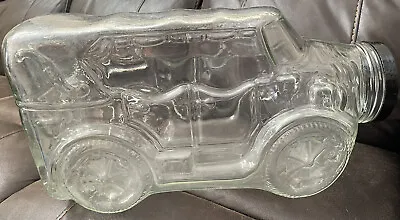 RARE Collectible Vintage Glass Beef Jerky Cow Container Hearse Automobile Model • $125