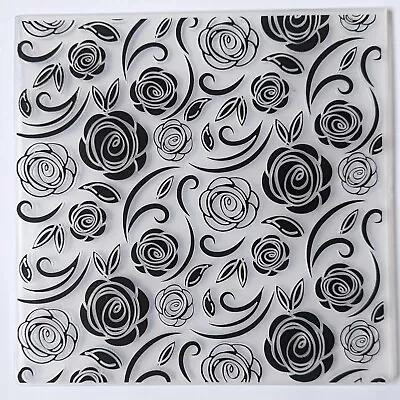 Embossing Folder - 6  X 6  - ROSES - FLOWER - BACKGROUND - Crafting • £4.99