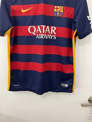 Nike FCB FC Barcelona Youth XL Qatar Airways Soccer Jersey • $20.88