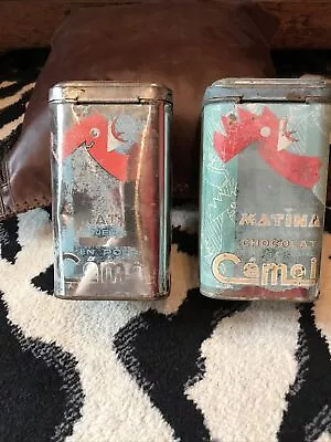 Vintage French Enamelware ----2 TINS.........SEMOULE PLUS ANOTHER • $30