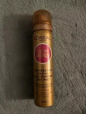 L'Oreal Sublime Bronze Express Pro Facial Self Tanning Dry Mist Non Tinted 75ml • £12