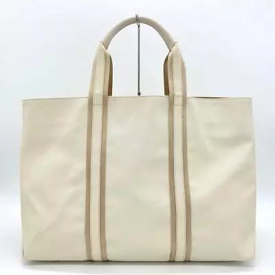 Bottega Veneta Authentic Marco Polo Tote Bag Leather Ivory Used JPN • £276.43