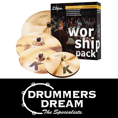 Zildjian K Custom Worship Cymbal Pack - Cymbal Set With Free 18  Fast Crash! • $2399