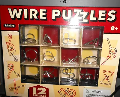 Wire Puzzle  12 Puzzles Ages 8 And Up By Schylling  FUN For Hours • $8.64