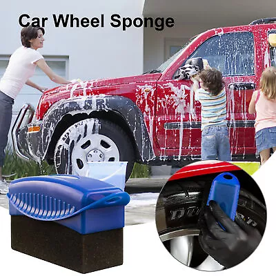 Car Wheel Tyre Waxing Cleaning Sponge Brush Pad Tire Dressing Applicator Brush • $20.59