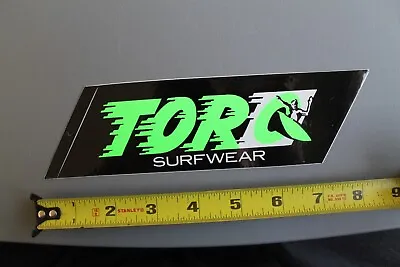 TORQ Surf Wear Surfboard Clothing Neon Green 80's V58B Vintage Surfing STICKER • $17