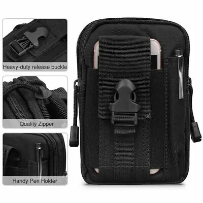 Tactical Molle Pouch EDC Multi-purpose Belt Waist Pack Bag Utility Phone Pocket • $6.99