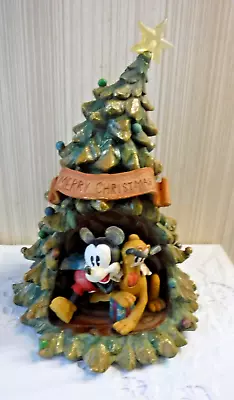 Disney Mickey Mouse + Pluto Merry Christmas Diorama Woodland Tree Lights Up • $30