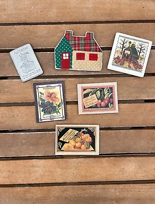 6 Cherry Floral Fruit Vintage Advertising Country Shabby Chic Cottage Magnets • $8