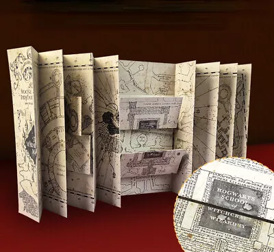 HD Hogwarts Treasure Map Harry Potter The Marauder's Map Christmas Birthday Gift • £6