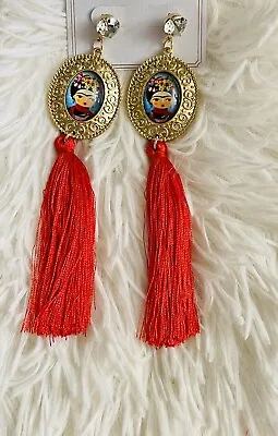 Frida Kahlo Earrings Red • $10