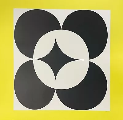 Yaacov Agam  Circles In Yellow  1980 Original Hand Signd Serigraph In Colors • $950