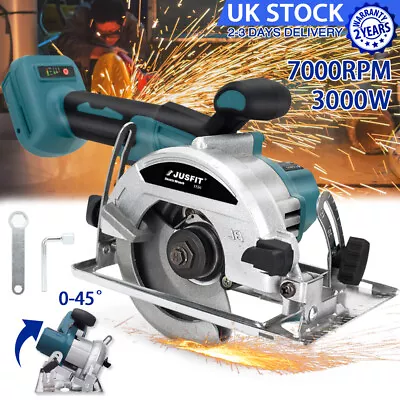 Cordless Circular Saw Brushles Electric Wood Cutter For Makita 18V Battery UK • £37.54