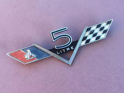 Vintage HOLDEN Genuine 5 LITRE V-Flag BADGE 7436582 -HK? HT HG Monaro Brougham • $75