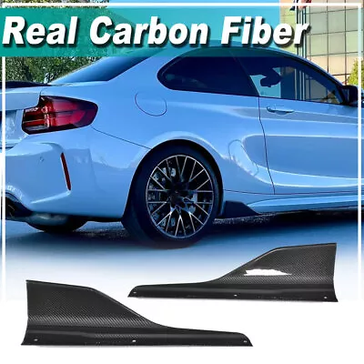 For BMW F87 M2 Coupe 2016-2020 REAL Carbon Fiber Side Skirt Splitters Lip Refit  • $208.99